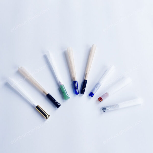 Shinny Matte Frosted Black Glass Tips For Smoking In 10mm Diameter Glass Tips Size